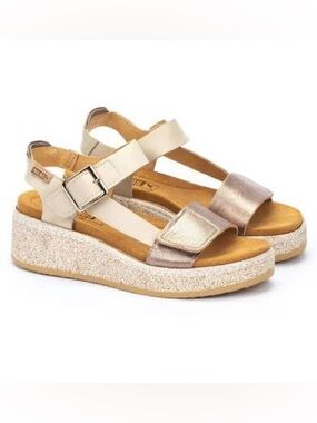 Pikolinos Alzira Platform Sandal in Marfil Colorway 39 ultra lightweight
